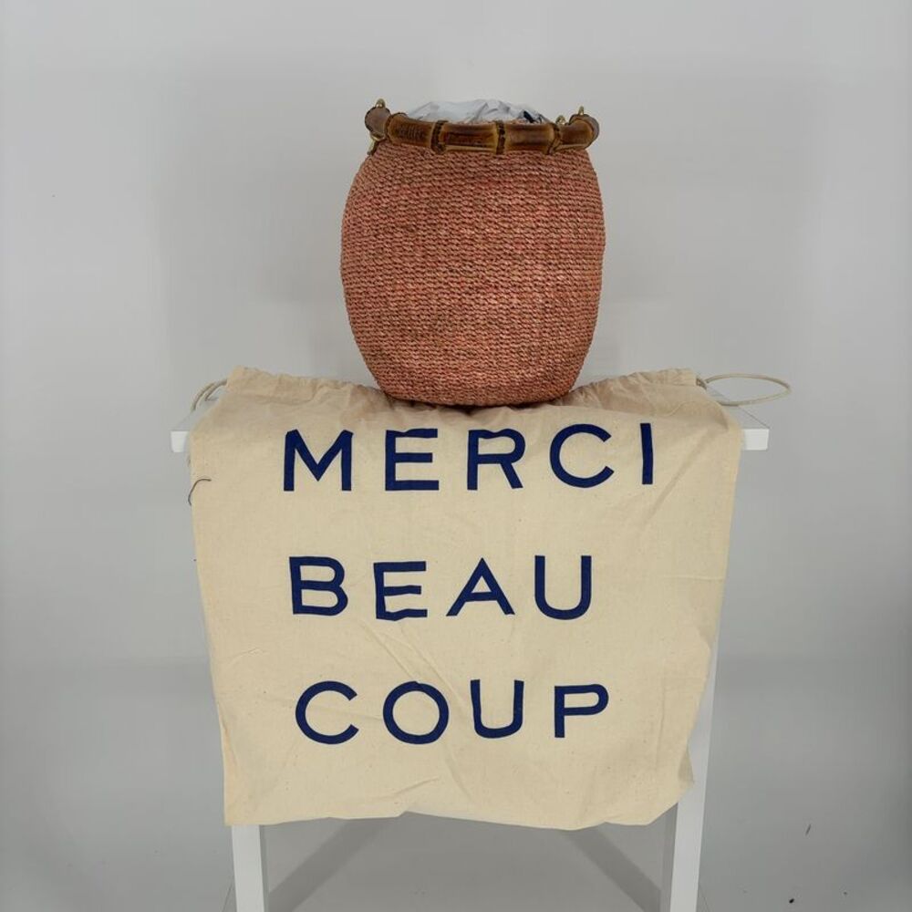 Clare V. "Pot De Miel" W/ Bamboo Handle in blush New with tag
